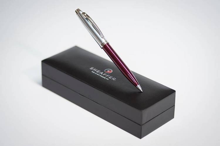 9307 Sheaffer pen collection 100, red, nickel finish