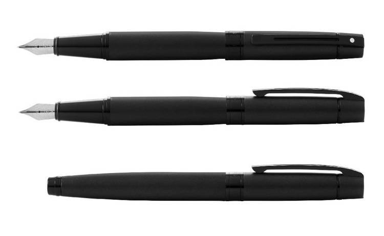 9343 Sheaffer Collection 300 Fountain Pen, Black, Black Trim