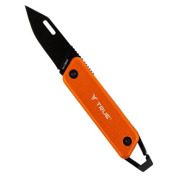TU7061 True Utility Modern KeyChain Folding Knife - Orange