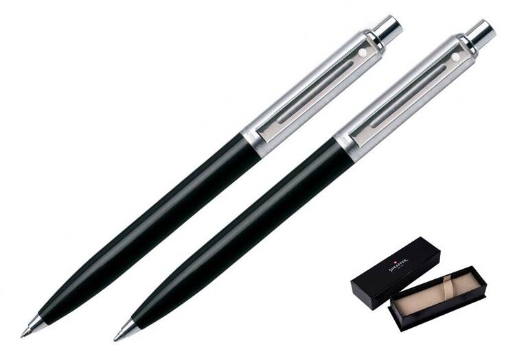 321 Zestaw (długopis i ołówek automatyczny) Sheaffer Sentinel czarny, wykończenia niklowane