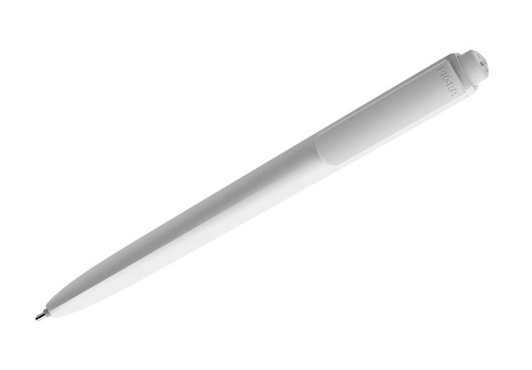 Długopis PIGRA P02, biały z białym klipsem