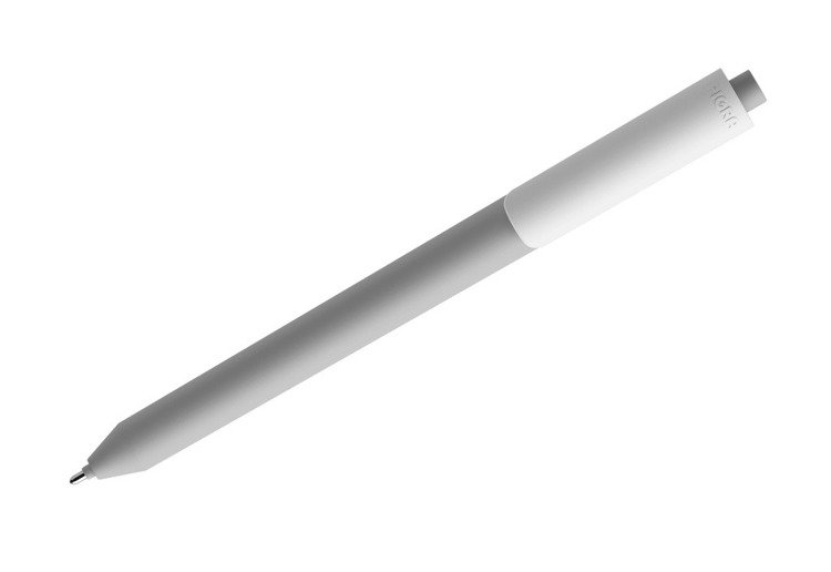 Długopis PIGRA P03, szary z białym klipsem